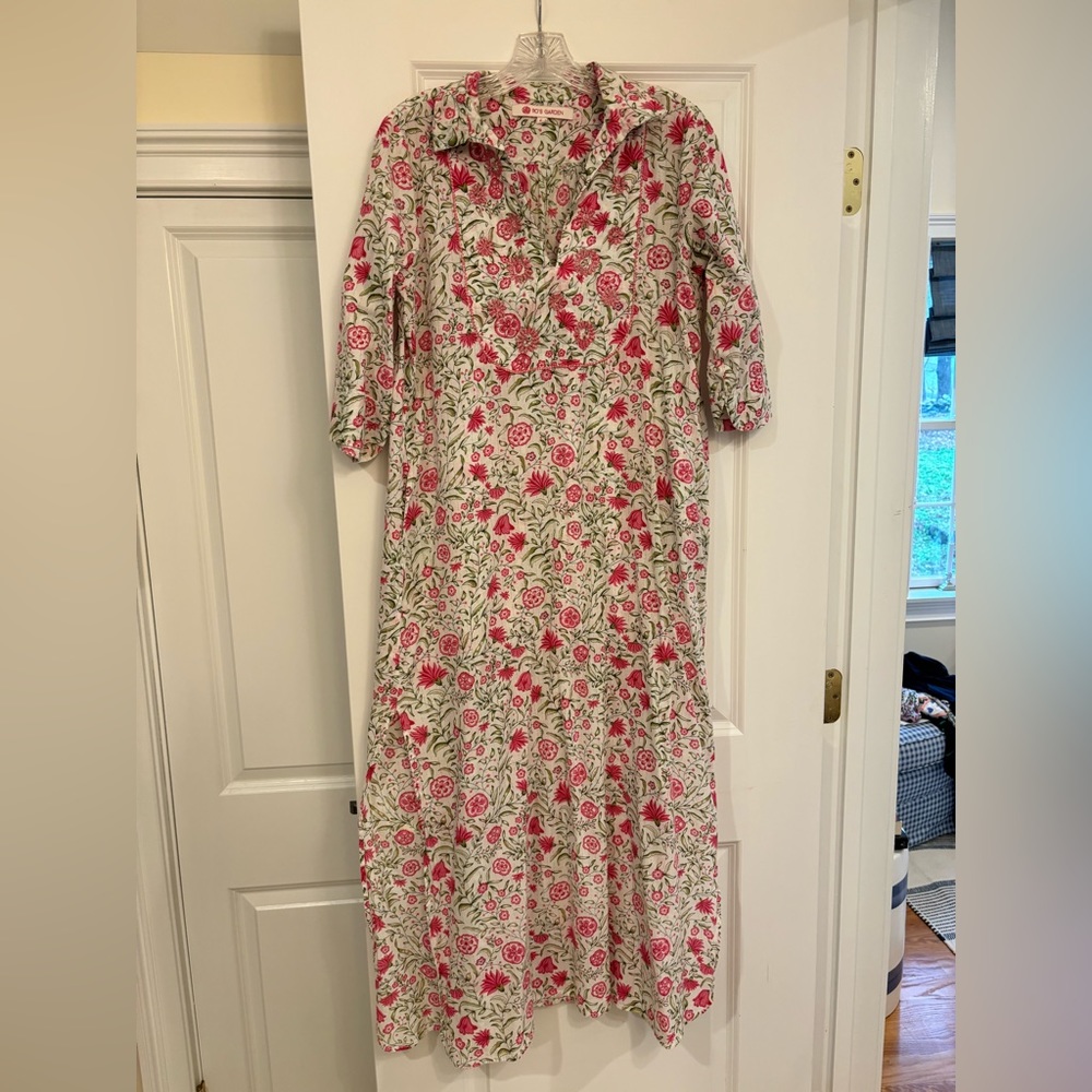 Ro’s Garden Kaftan in pink / fuchsia floral
